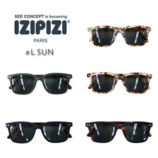 [IZIPIZI] IZIPIZI Sunglasses #L Model Square (Khaki GreenGray)