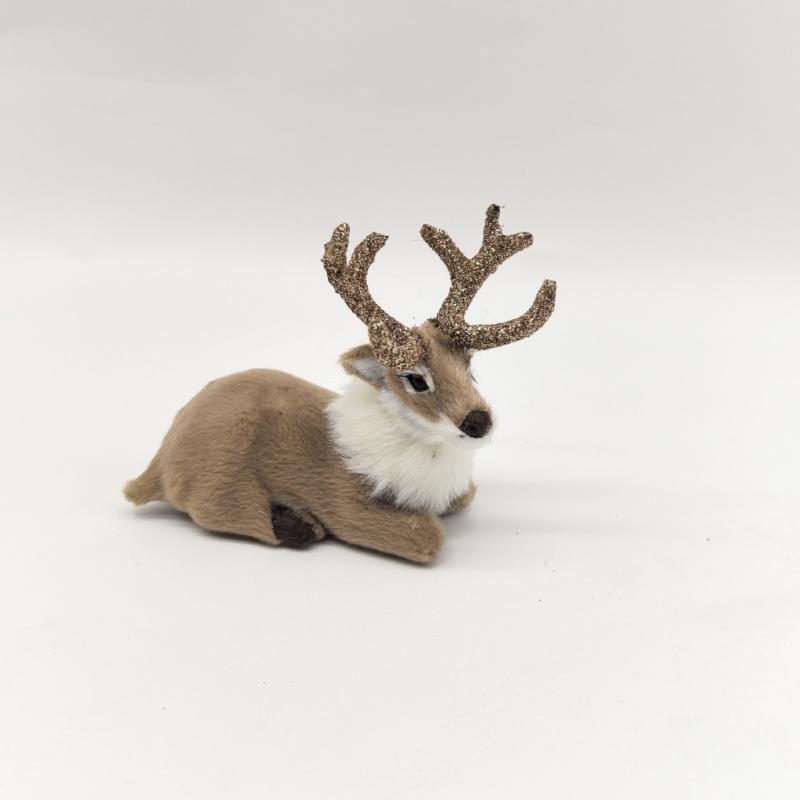 1 Stück Simulierte Tiere Sikahirsch Weihnachtsgeschenke Hirsch Elch Weihnachts Hirsch Dekorationen Plüschtier Weihnachts Rentier Ornament