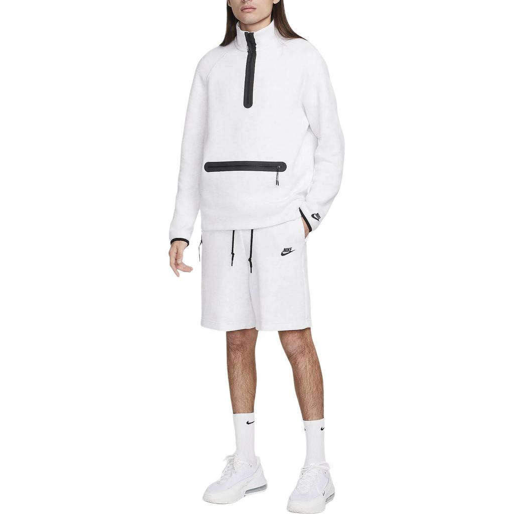 Nike Half-Zip Stand Collar Long Sleeve Sweatshirt Men Tops White FB7998-051