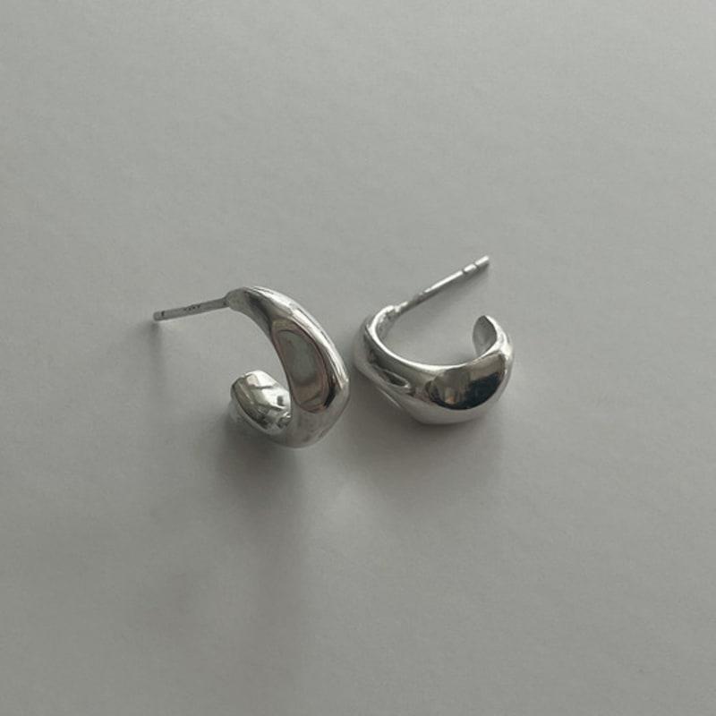 Melliv Silver Basic Hoop Earrings_mve07