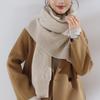 Women's 100% Pure Cashmere Hollow Knit Shawl, Versatile Solid Color Scarves, New Fashion Warm Wrap