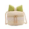Border Bow Lace Childrens Shoulder Bag Pu Material Suitable For Matching Daily