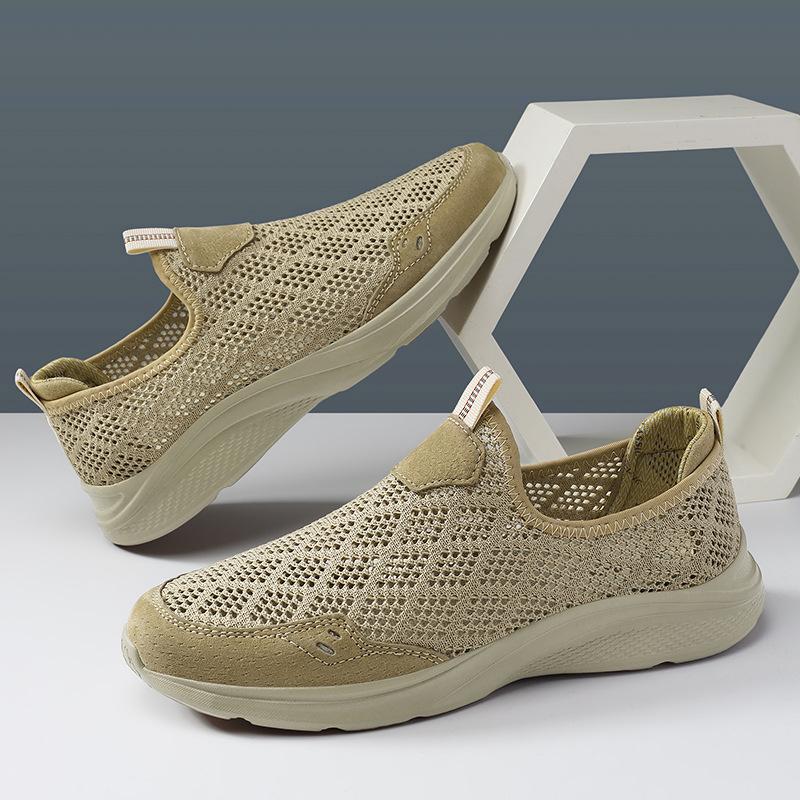 8631 Men'S Flying Weaving Hollow Breathable Hole Mesh Shoes Lazy Casual Shoes Spring And Summer Low-Top Foot Cover Running Casual Sports