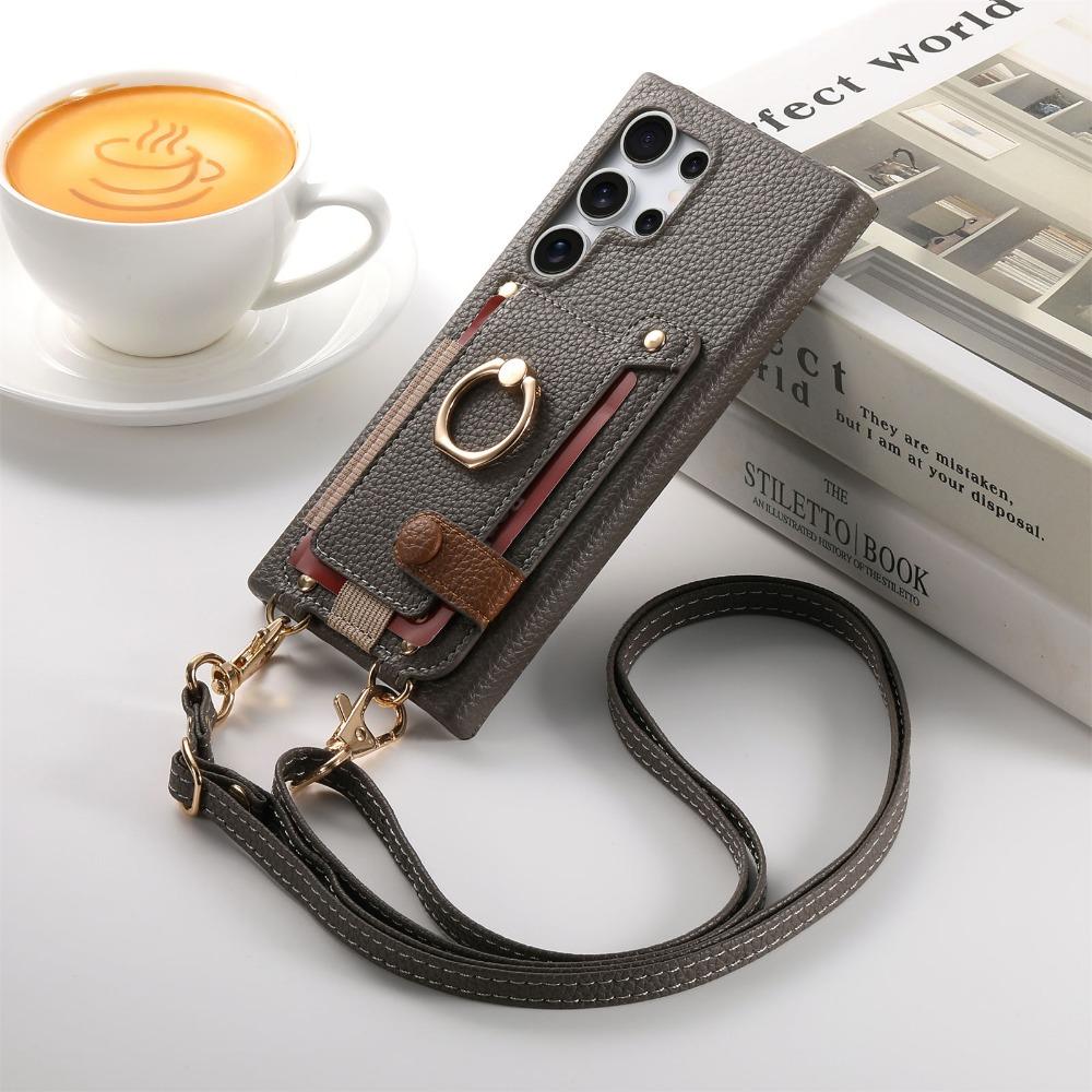 

Чехол-кошелек через плечо с держателем для карт для телефона Samsung S25 S24 Plus S23 S22 Ultra S21 FE A56 A36 A26 A16 A06 A55 A35 A15 Galaxy S24 Plus