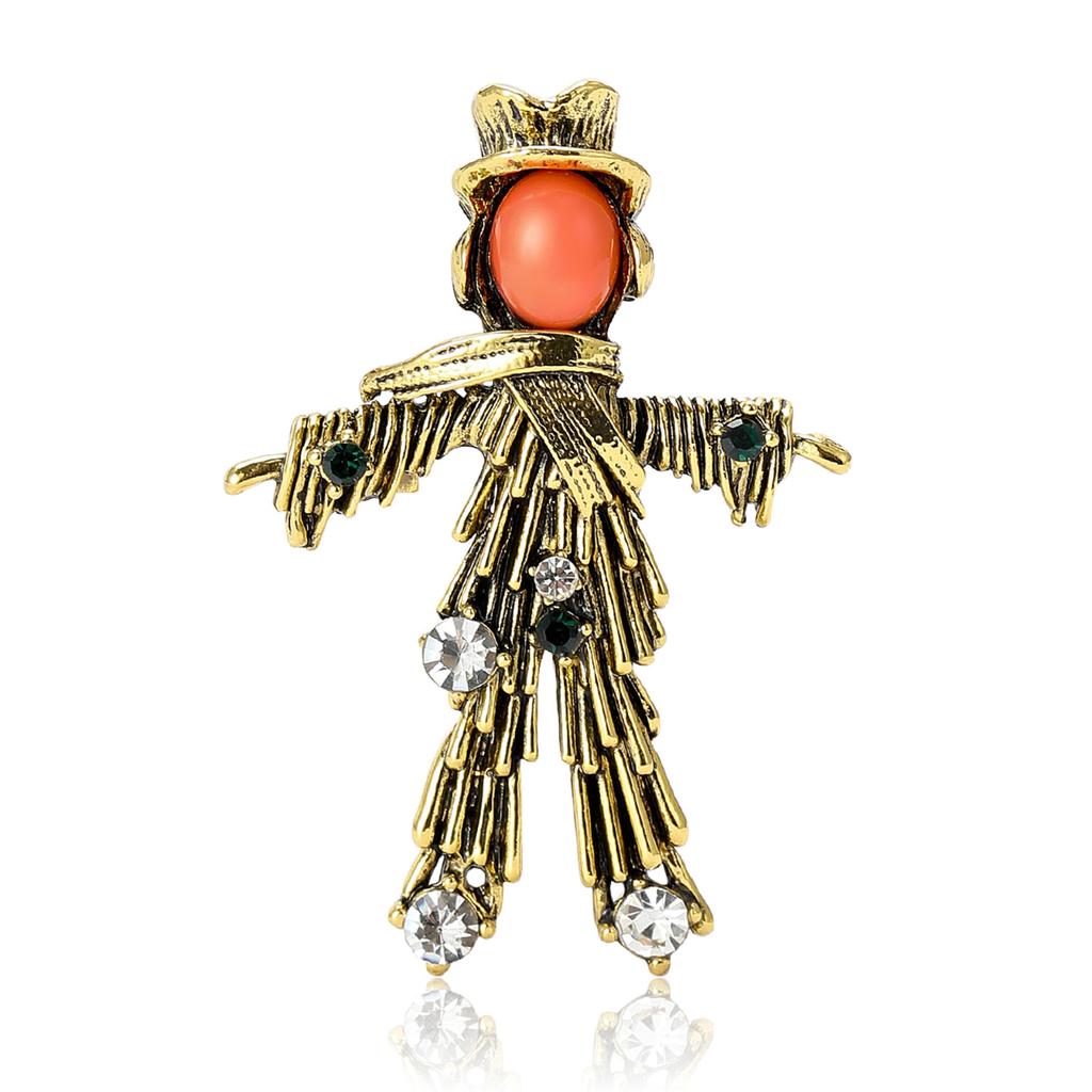 Crystal Scarecrow Brooch