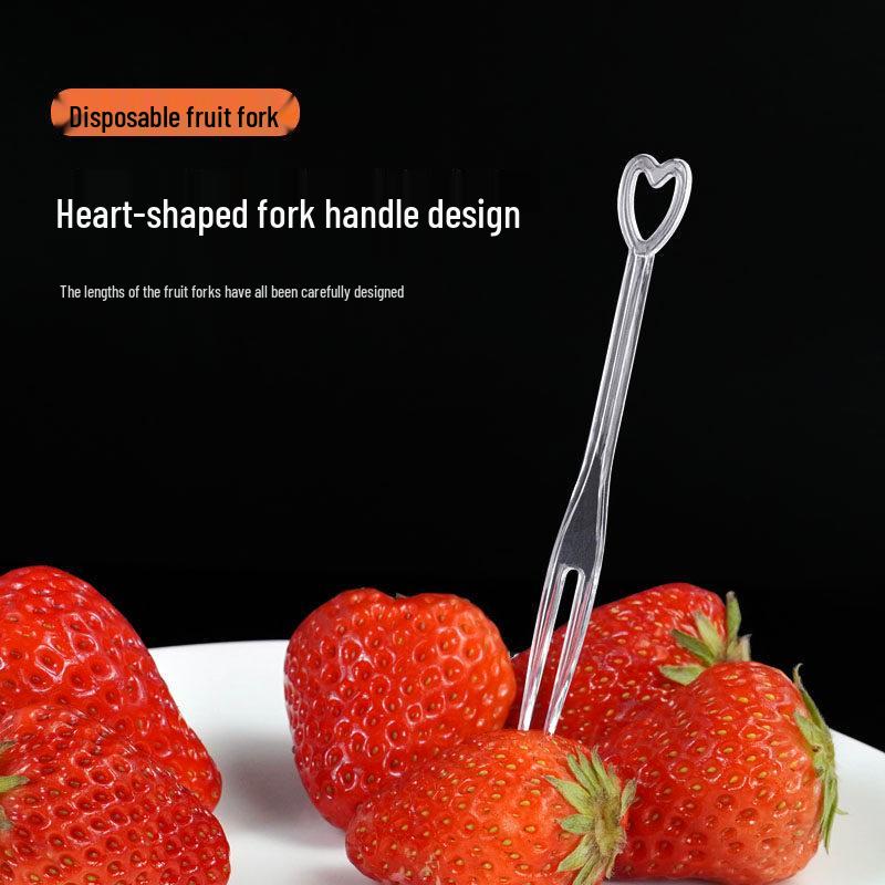 ZISIZ Disposable Individually Wrapped Plastic Fruit Forks