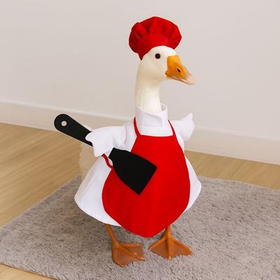 Art Dress Washable Porch Geese Clothes Cartoon Adjustable Outdoor Geese Dress Secure Goose Cosplay Clothes Festival