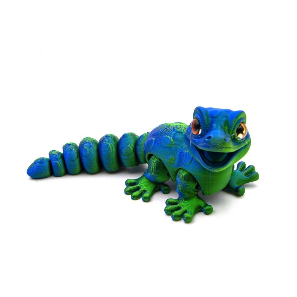 

Multi-Joint Movable 3D Printed Animals Mini Home Accessories Relief Sensory Toy Funny Cute Kids Gift зелёный