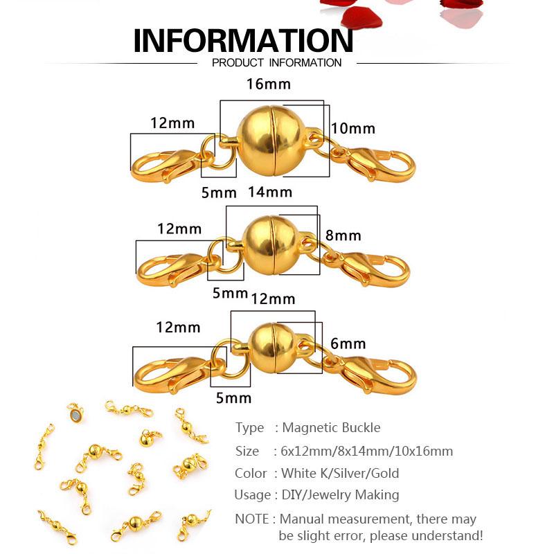 Home Party Supplies Necklace High Quality Cylinder Heart Jewelry Making Jewelry Accessories Fasteners For Bracelet Jewelry Connector 2Set/Pack Buckle