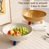 Frutero para encimera de cocina, Cesta de almacenamiento de plástico grande con soporte, Bol de servir multifuncional para centro de mesa de mesa de comedor