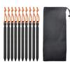 Ultra-light Aluminum Camping Tarp Set: Tent Stakes, Windproof Rope & Buckles, 18cm Triangular Ground Stakes
