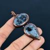 Larvikite Pendant Handmade Gemstone Jewelry, Copper Electroformed Pendant ,Unique Design Jewelry Pendant