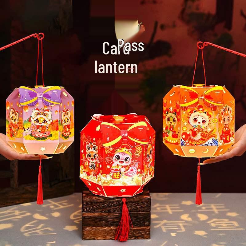 2025 DIY Double-Layer Rotating Lantern Craft Kit for Mid-Autumn Festival