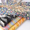 0.5m/1m/2m Floral Pattern Stretchy Knitted Jersey Fabric for Sewing Women's Dress, T-shirts, Handmake DIY Clothing Fabrics