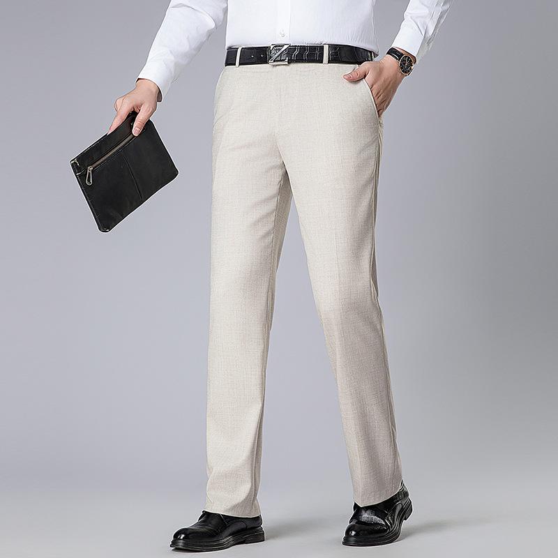 2026 Men's High-Grade Mulberry Silk Wool Formal Business Trousers