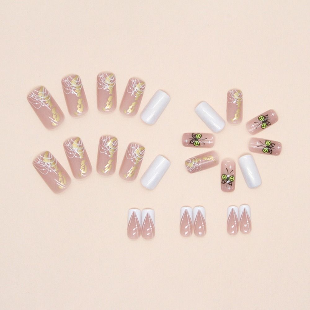 French Fake Nials Long Square Nail Tips Fashion False Nails  DIY