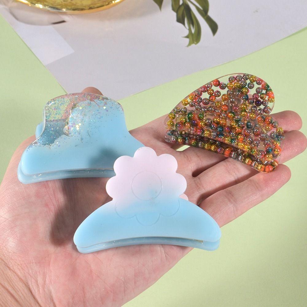 Odorless Ornaments DIY Resin Epoxy Hair Claw Clips Mold Silicone Mould Shark Hair Pin Hairpin Mold