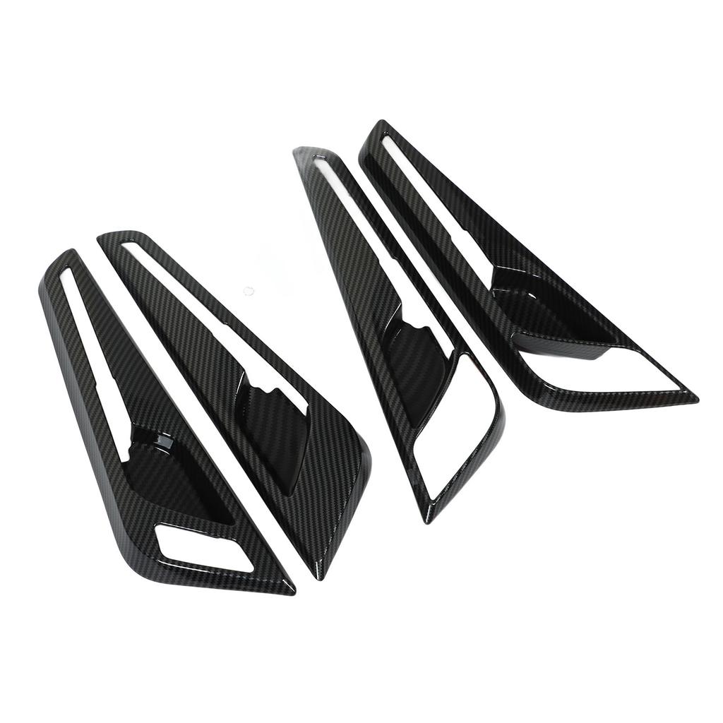 4Pcs Car Interior Door Handle Bowl Cover Trim Carbon Fiber Style Replacement for Kia EV6 2022 Up