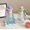 Water Bottle New Apple High Value Tea Separation Straw Cup Large Capacity Plastic Cup Summer Portable Rope Cup