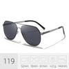 Men's Fashion Aviator Sunglasses - Large Metal Frame, Anti-UV, Double Bridge