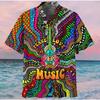 Men's Abstract Graffiti  3D Print Shirt Button Up Shirt Casual Shirt Summer Shirt Short Sleeve Daily Vacation Clothing