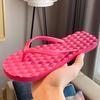 Flip-flops women's summer new non-slip outdoor wear solid color pinched feet seaside beach couple men's cool slippers