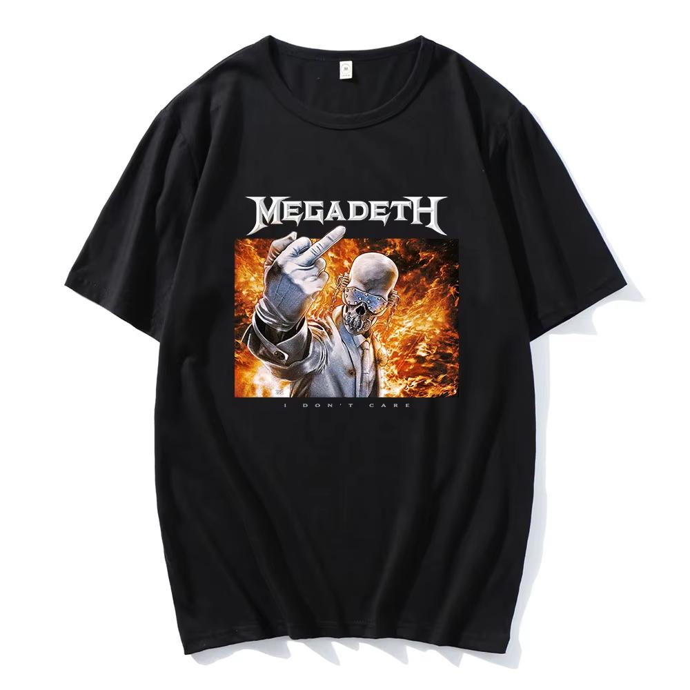 

Megadeth I Don t Care Graphic Merch Tees O-neck Summer Short Sleeve T-shirt Unisex Streetwear Hip Hop Heavy Mental Tshirts - ... S разноцветный