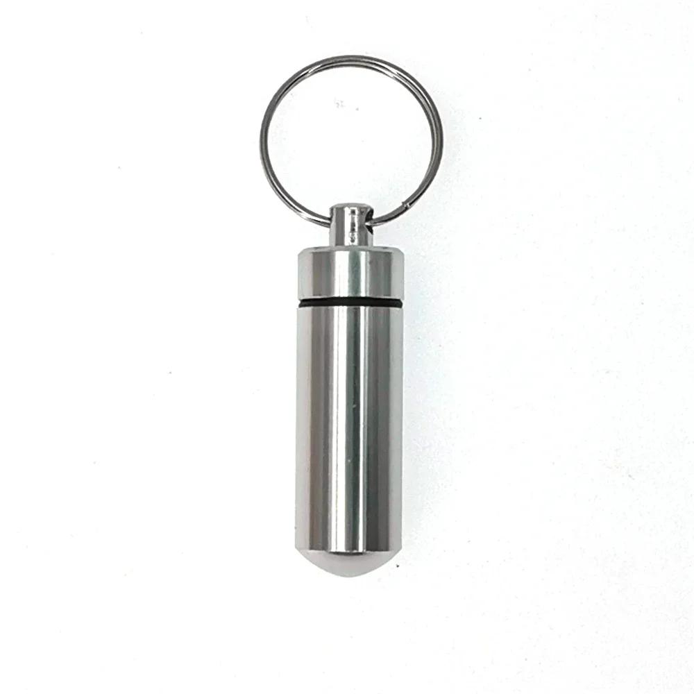 Aluminum Alloy Pill Keychain Holder Small Pill Box Pill Case Waterproof Pill Organizer Stonego Portable Pill Holder Keychain