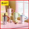 COOKER KING Large Capacity Thermal Tumbler Coffee Cup with Handle 810ml Thermos cup 316 Stainless Steel Straw Insulated Ice Cup