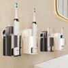 Electric Toothbrush and Mouthwash Cup Holder - Wall-Mounted Bathroom Storage Rack.