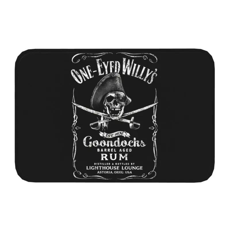 The Goonies Logo Doormat Non-Slip Entrance Kitchen Door Floor Mats Never Say Die Sloth Chunk Fratelli Skull Pirate  Carpet Rug