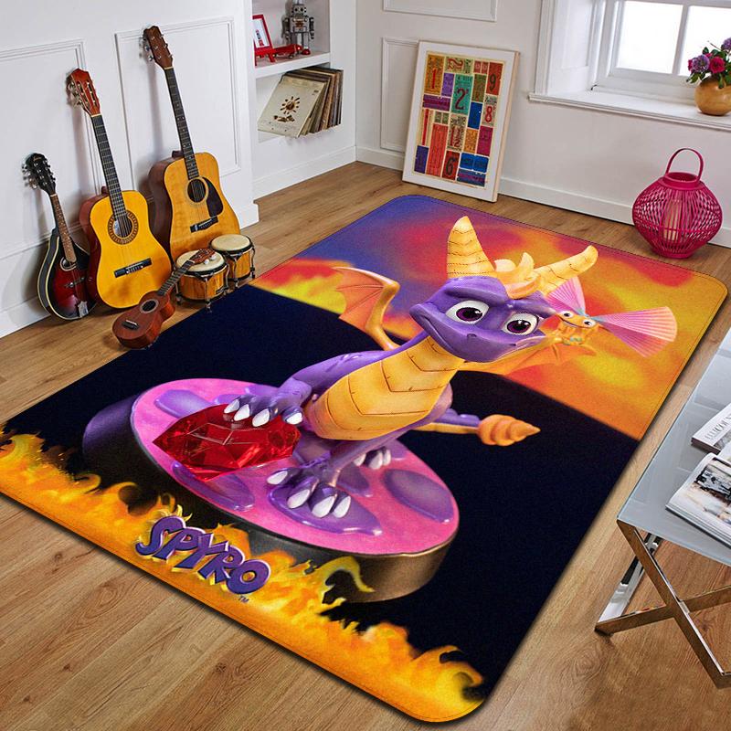 S-Spyro's Dragon Printed Carpet Fashion Yoga Mat Non-Slip Carpet Bedroom Decoration Outdoor Carpet Bedroom Birthday Gift