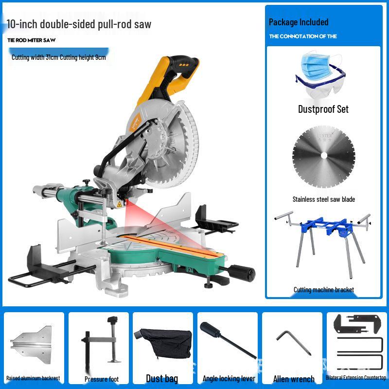 LUXTER 10" High-Power Sliding Compound Miter Saw for Woodworking