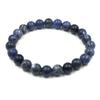 8mm Natural Sodalite Gemstone Handmade Round Beads Jewelry Designer Stretch Bracelet 7.5" For Husband/Wife RBB-25