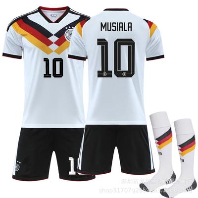 Soccer Uniform Set, Short Sleeve Football Jersey and Shorts Sportswear Kit for Training, Matches and Team Activities