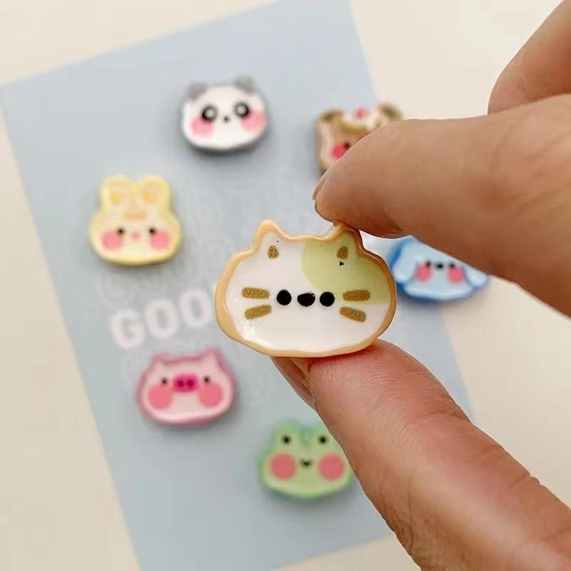 8 Pièces Mignon Mini Animal Avatar Résine Aimant de Réfrigérateur Aimant Fixe Pos Aimant Mignon Aimant Panda Grenouille