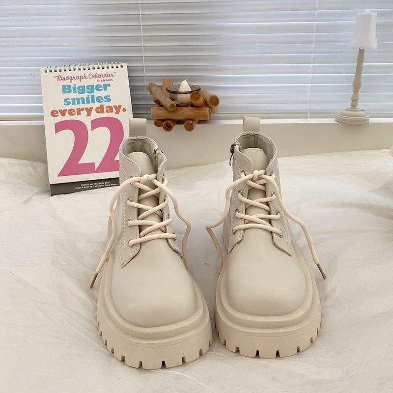 Martin boots women's autumn 2025 new British style fashionable versatile small foreign thick heel handsome short boots