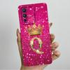 Soft Square Liquid Silicone Case for Vivo V23 5G V2130 Luxury Crown Letter Camera Protection Couple Cover Ultrathin Phone Funda