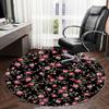 1pc Office Carpet Chair Mats Vintage Pink Rose Floral Pattern Perfect for Decorating Office Chairs, Living Rooms, Or Bedrooms.YDT177