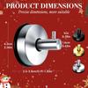 2Pcs Washable Wall Hooks For Bathroom Organization Glass Door Mounting Stainless Steel Hangers for Towels Keys Hats