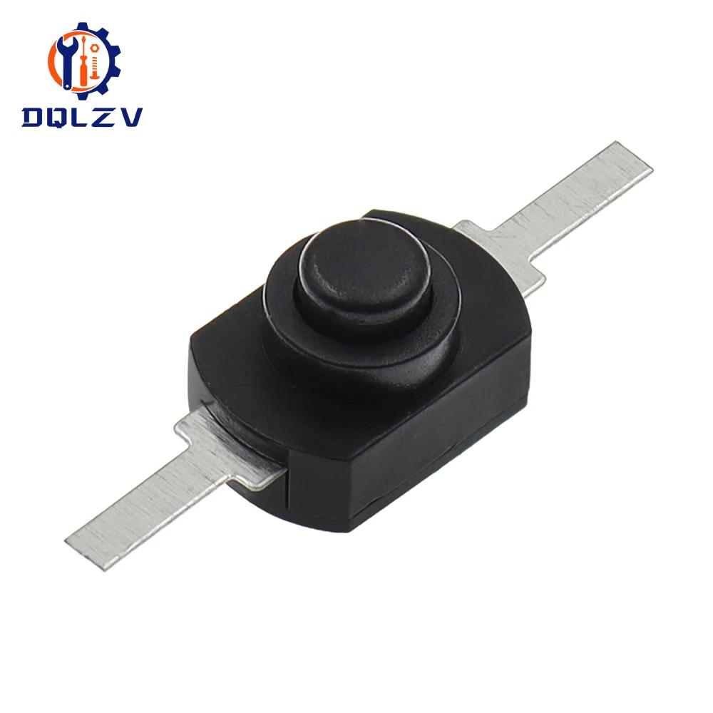 Flashlight switch 12*8MM Mini Push Button Switch On Off 1208YD Self Locking For Electric Torch DC 30V 1A Black White