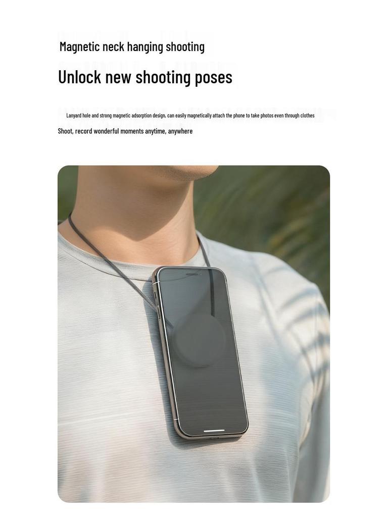 Magnetic Phone Holder L22P: 3-in-1 Fill Light, Makeup Mirror, and Desktop Live Streaming Stand.