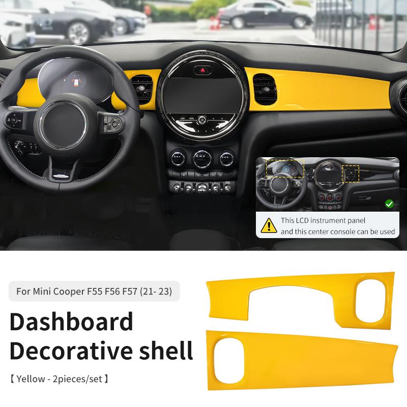 Car Dashboard Decorative Shell Leather Sticker For Mini Cooper F55 F56 F57 - Car Styling Accessories Only Left handdrive