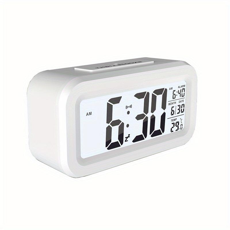 Relógio Despertador Digital Inteligente com Display de Temperatura e Função de Sono para Uso Doméstico Despertador Digital LED.