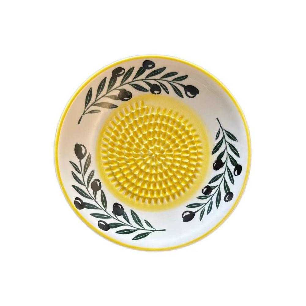 Bol de broyage céramique efficace Plaque râpe à assaisonnement manuelle Outil de broyage légumes Disque râpe