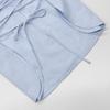 Elegant Women's Lace-Up Woven Shirt - Spring/Autumn French Casual Style