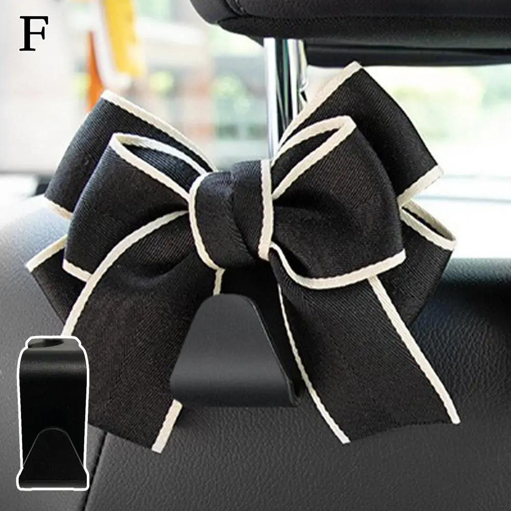 Car Hook Cartoon Cute Bow For Car Back Hook Sundries Cute Rear Placement Tool Interior Accessories B7j1