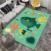 Underwater Theme Carpet with Fish, Starfish, Coral, and Sea Design Suitable for use as an anti-slip for living room bedroom sofas