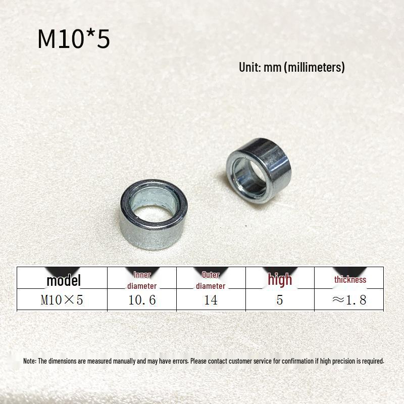 

Electric Vehicle Motor Axle Spacer: Hollow Thickened Front Wheel Hub Bushing and Shaft Sleeve (M10, M12, M15, M16, M20) by Maitebao.
