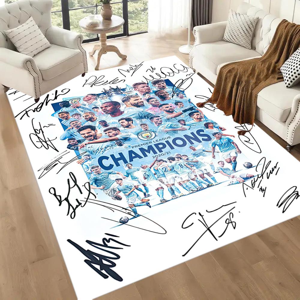 Manchester City Floor Rug Office Rug Perfect For Hallway Foyer Kitchen Game Room Antislip Rug Decorate Offices Birthdaychristmas Gift